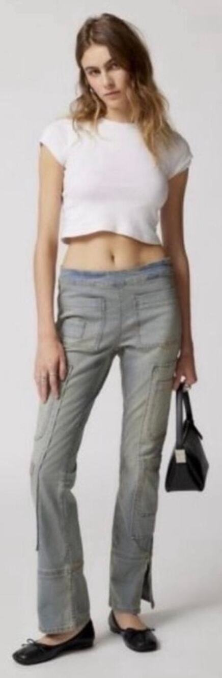 BDG Urban Outfitters Bootcut Jeans vintage wash Utility Cargo Denim, size 31